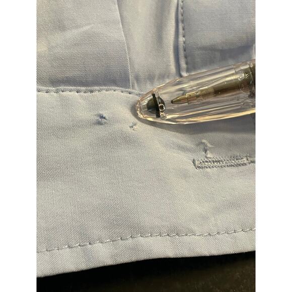 Chico's Blue Button up roll tab shirt size 1 (8) medium - Picture 8 of 10